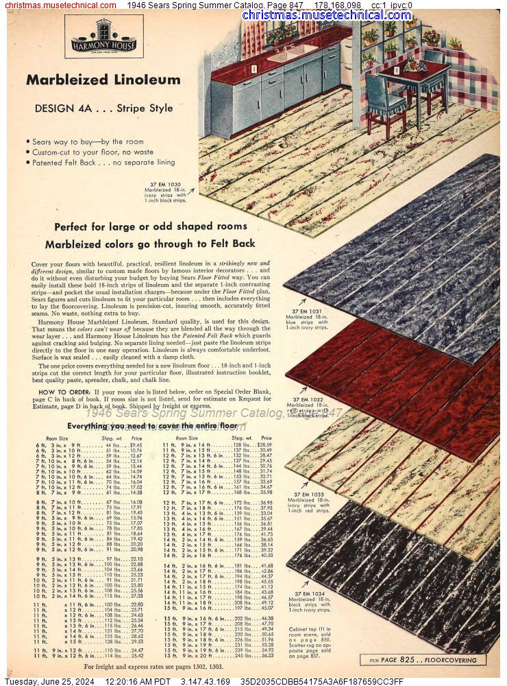 1946 Sears Spring Summer Catalog, Page 847