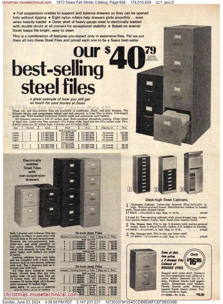 1973 Sears Fall Winter Catalog, Page 658