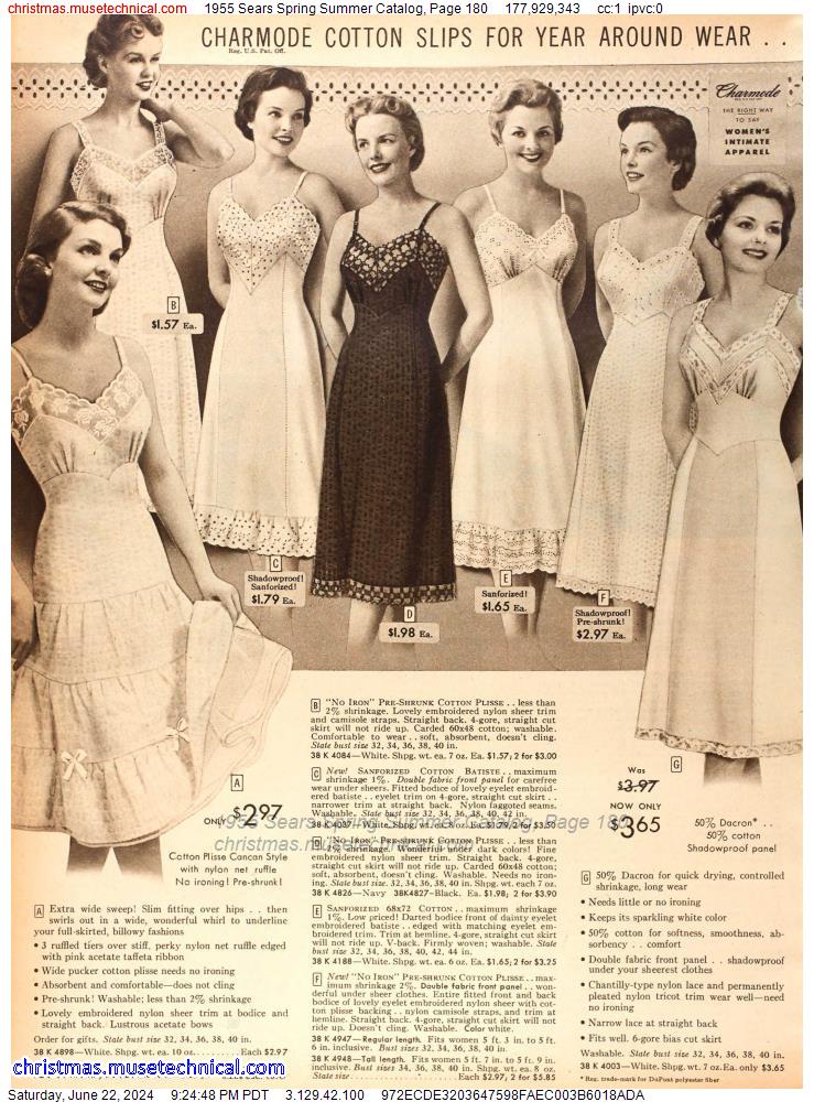 1955 Sears Spring Summer Catalog, Page 180