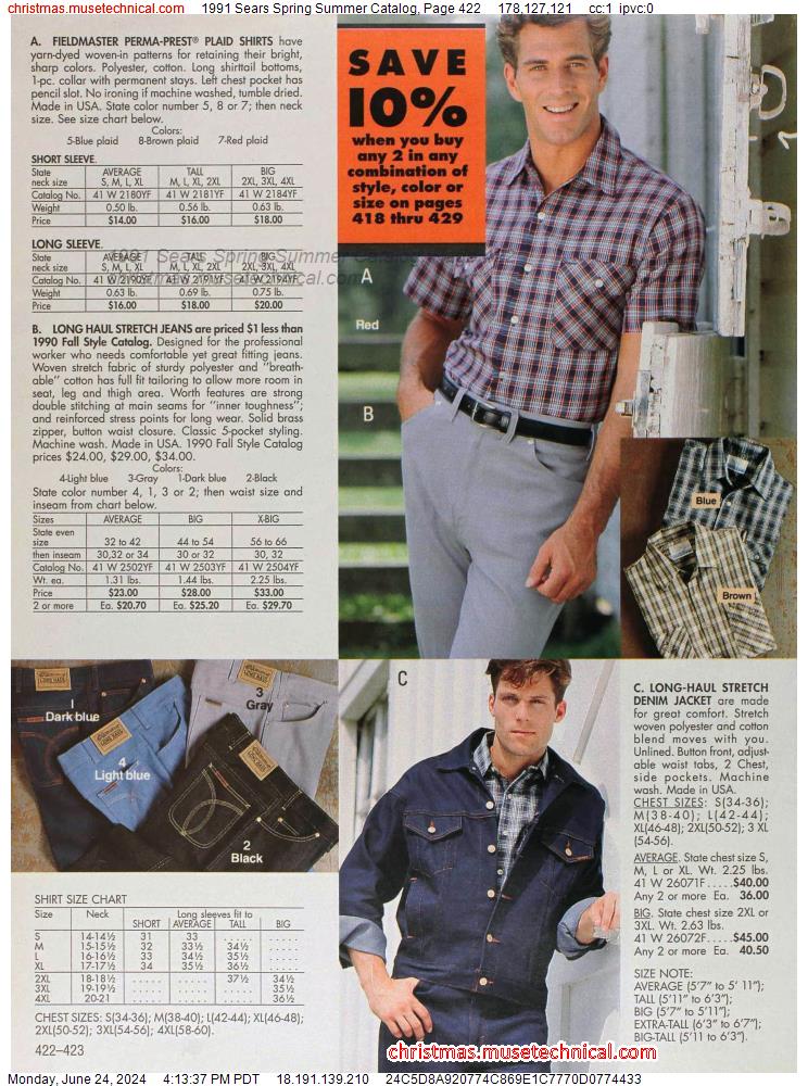 1991 Sears Spring Summer Catalog, Page 422