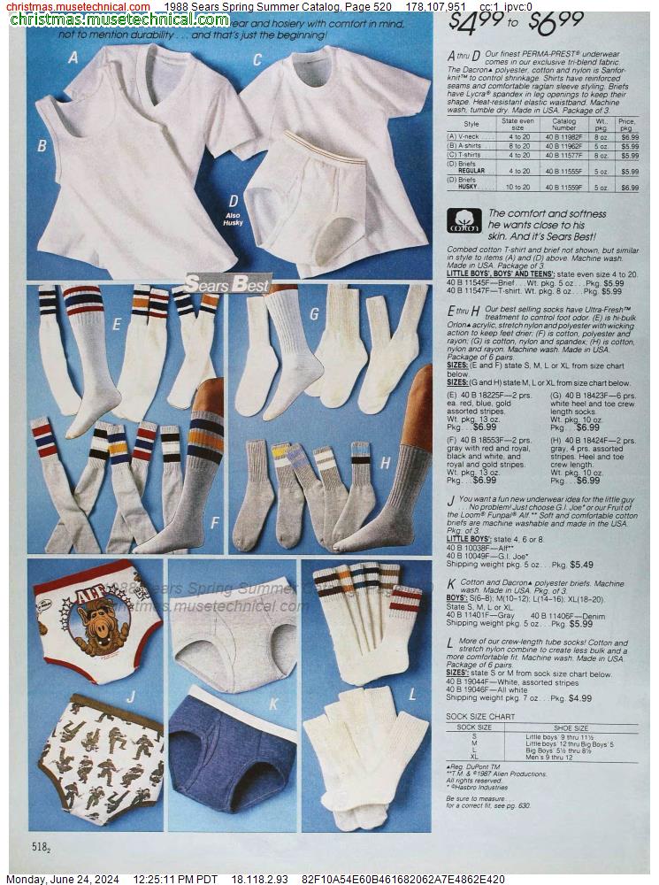 1988 Sears Spring Summer Catalog, Page 520