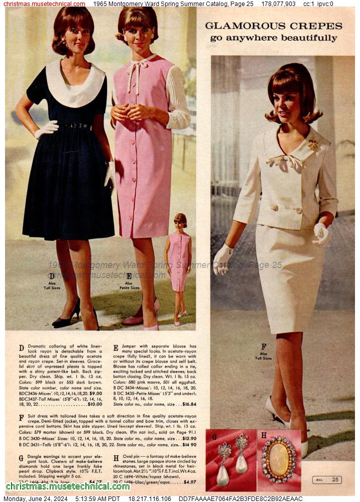 1965 Montgomery Ward Spring Summer Catalog, Page 25