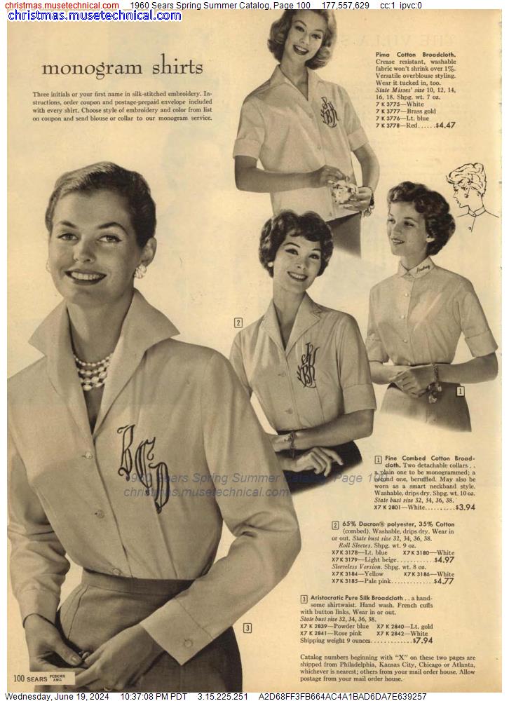1960 Sears Spring Summer Catalog, Page 100
