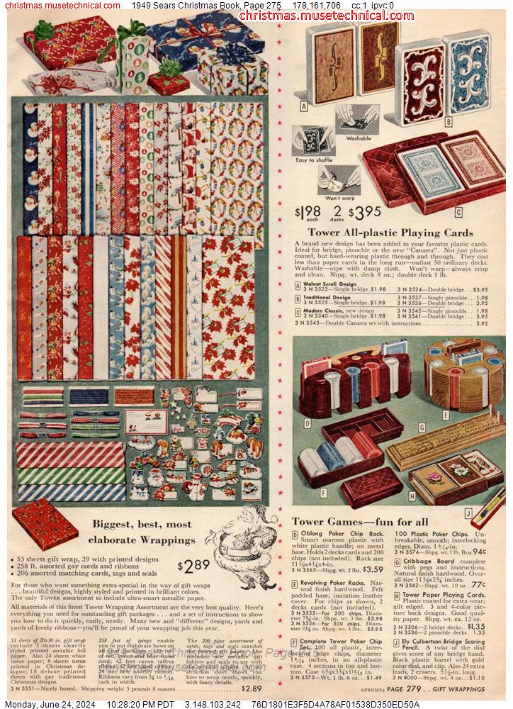 1949 Sears Christmas Book, Page 275