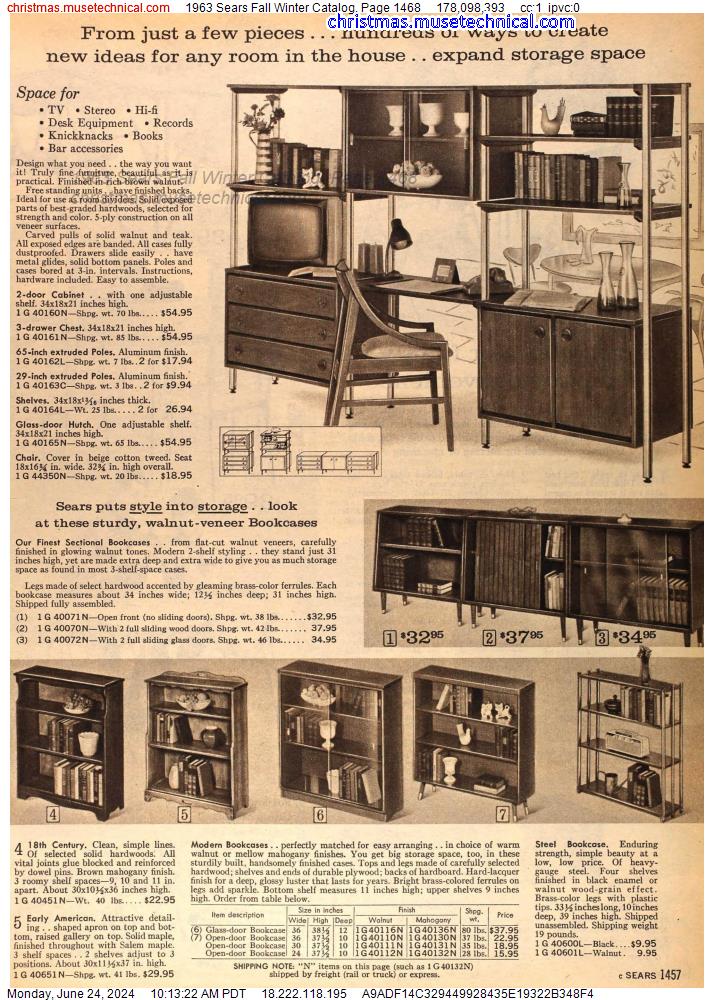 1963 Sears Fall Winter Catalog, Page 1468