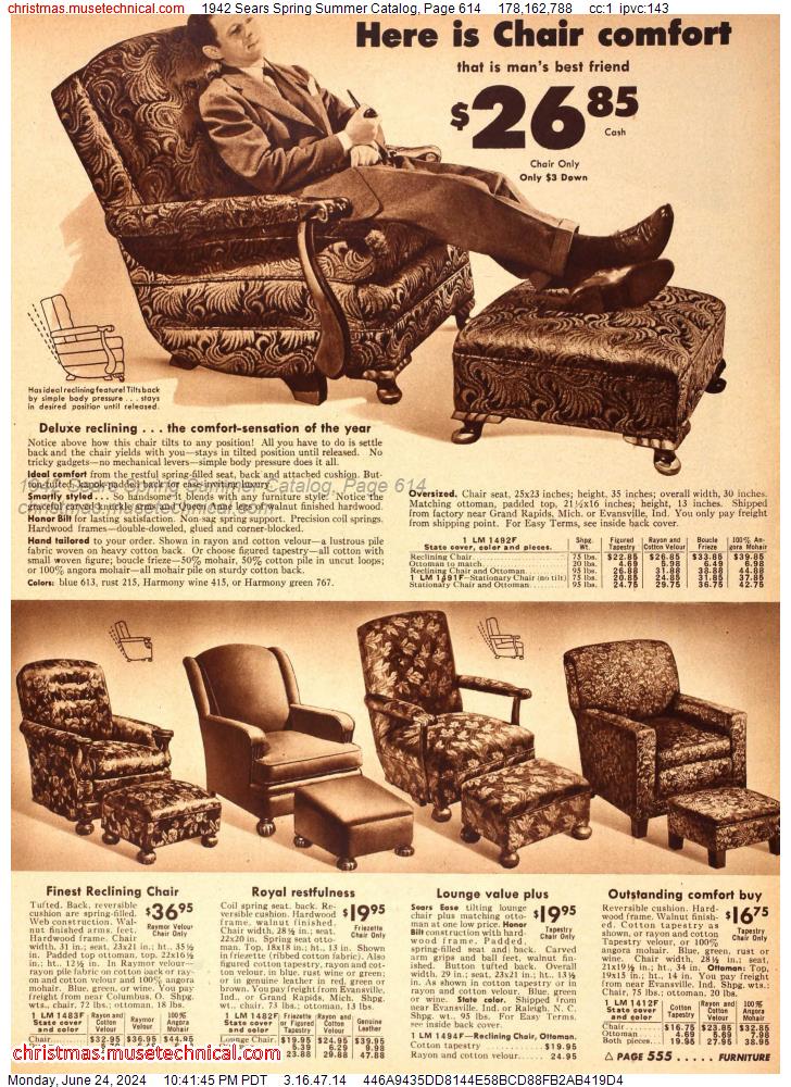 1942 Sears Spring Summer Catalog, Page 614
