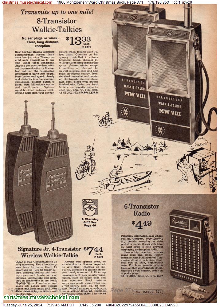 1966 Montgomery Ward Christmas Book, Page 371