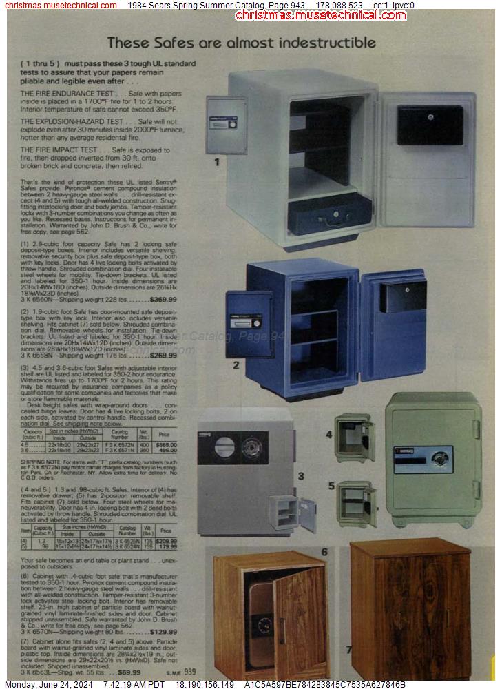 1984 Sears Spring Summer Catalog, Page 943