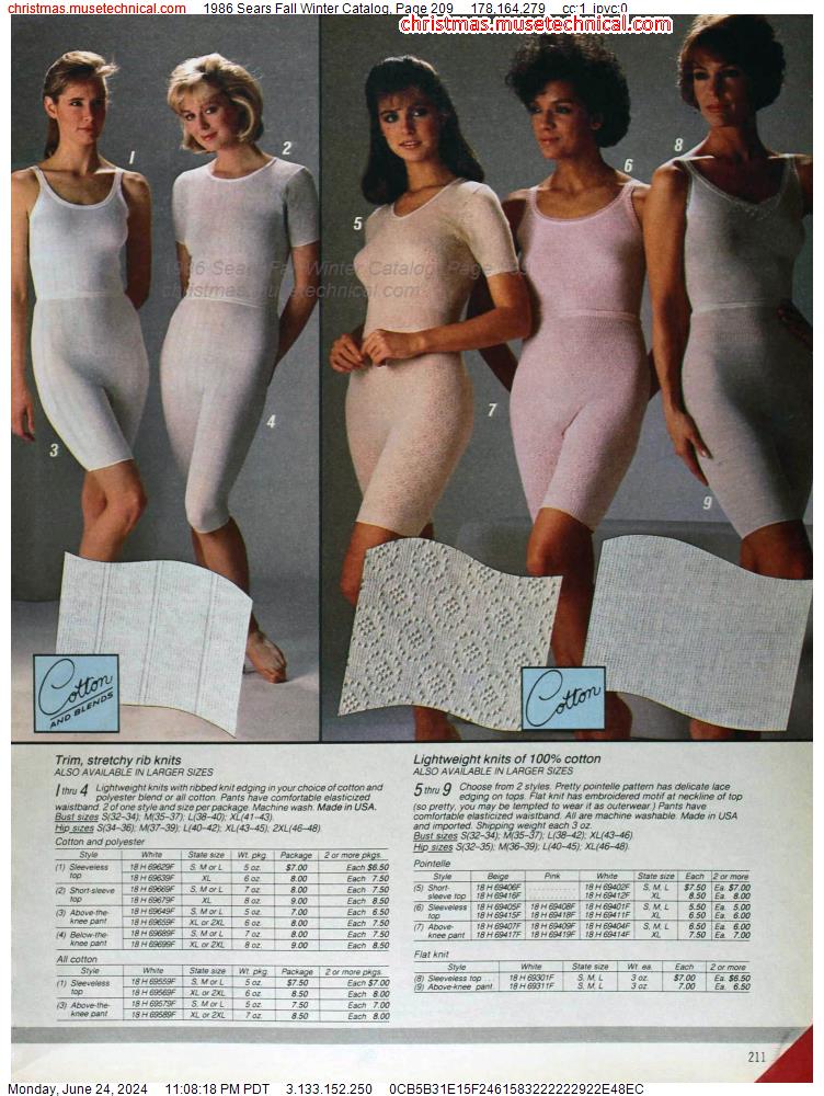 1986 Sears Fall Winter Catalog, Page 209