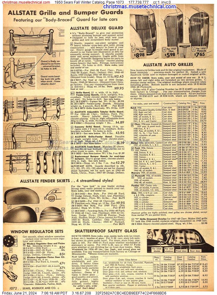1950 Sears Fall Winter Catalog, Page 1073