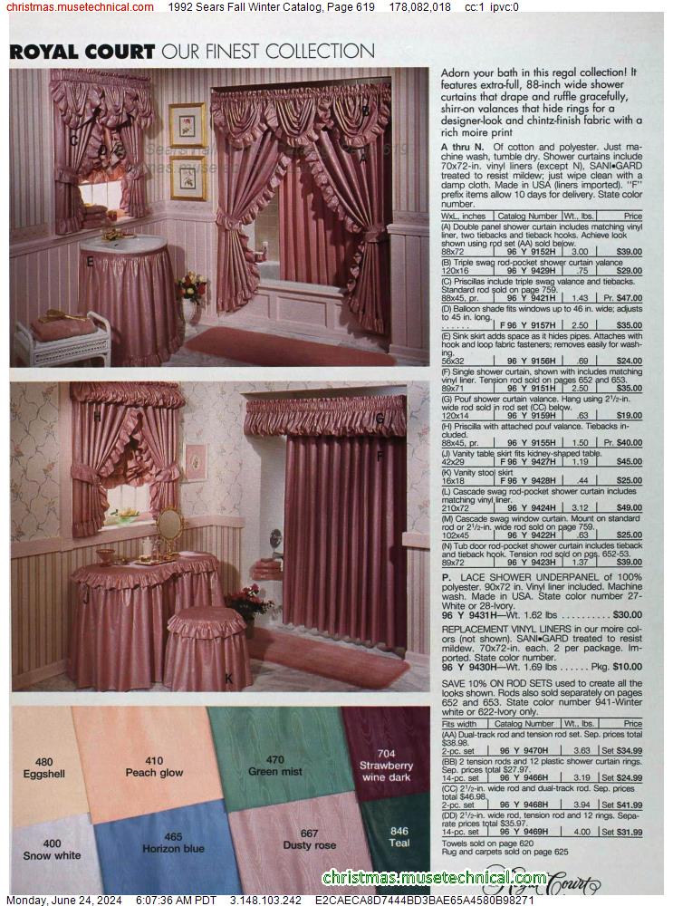 1992 Sears Fall Winter Catalog, Page 619