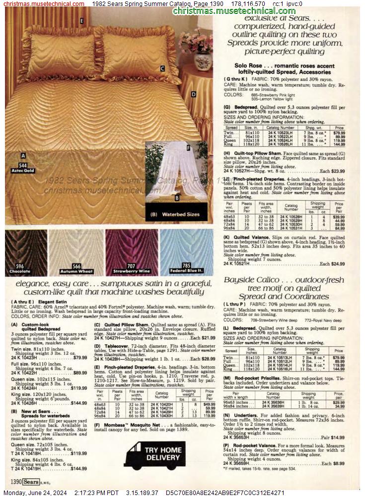 1982 Sears Spring Summer Catalog, Page 1390