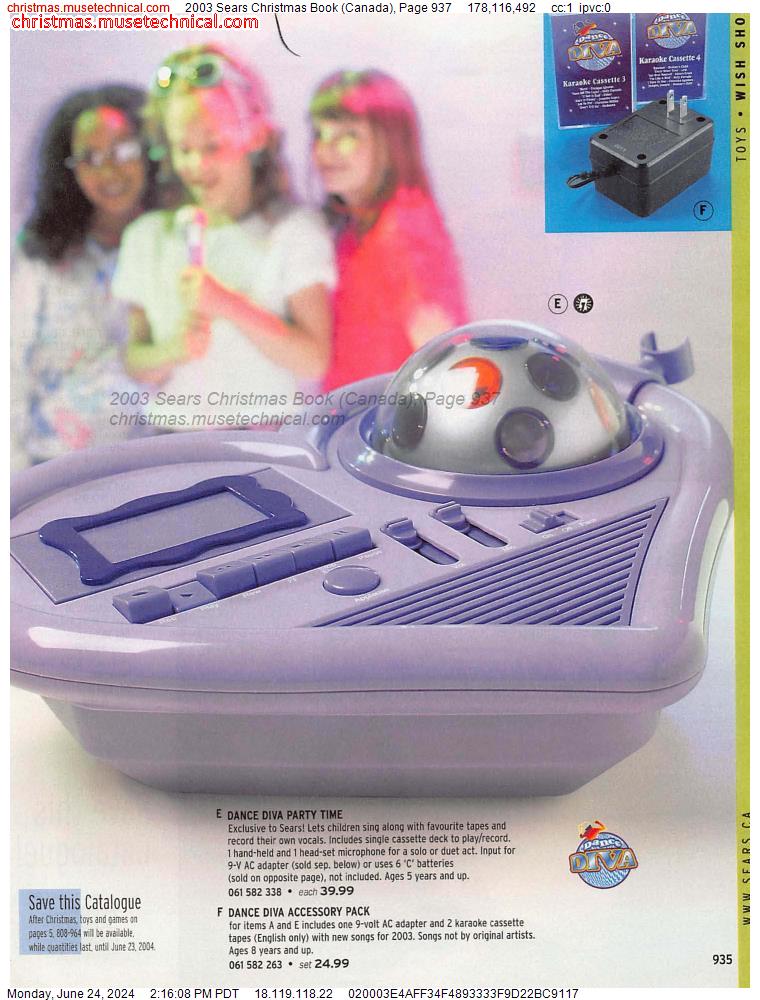 2003 Sears Christmas Book (Canada), Page 937