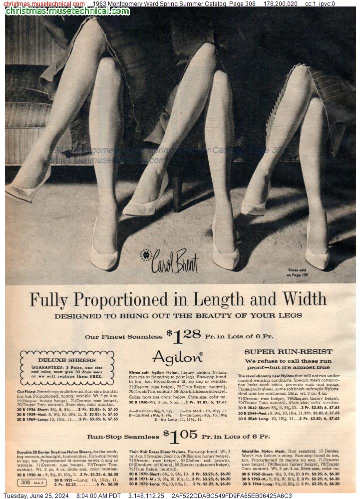 1963 Montgomery Ward Spring Summer Catalog, Page 308