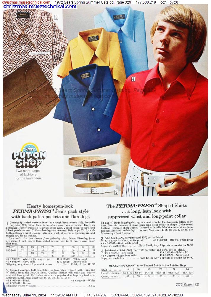 1972 Sears Spring Summer Catalog, Page 329