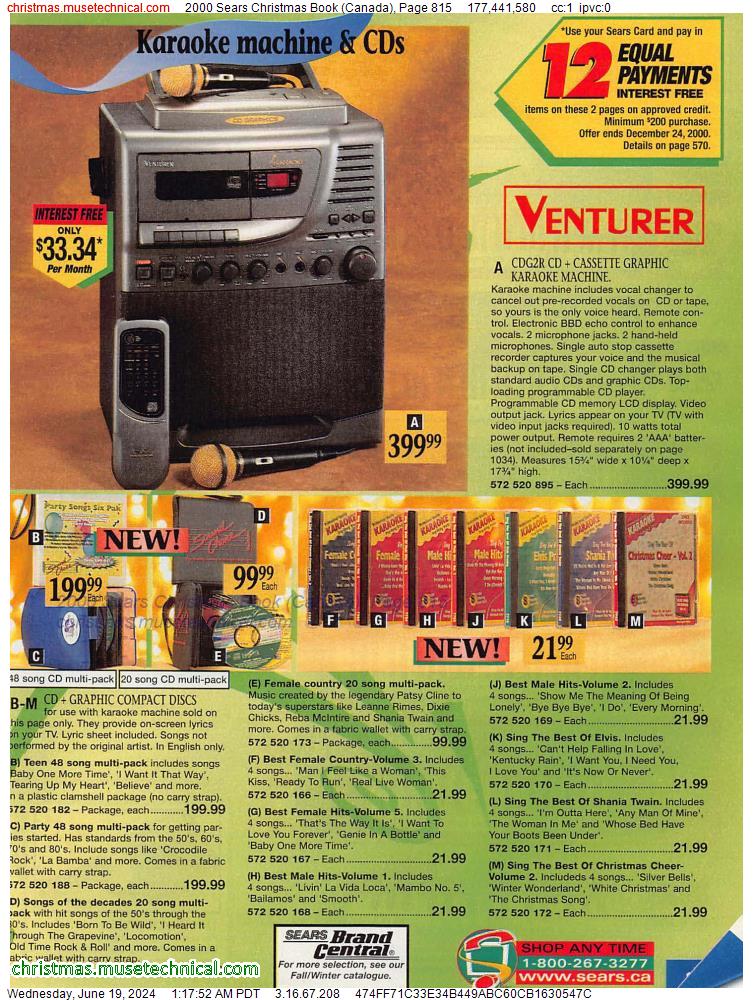 2000 Sears Christmas Book (Canada), Page 815