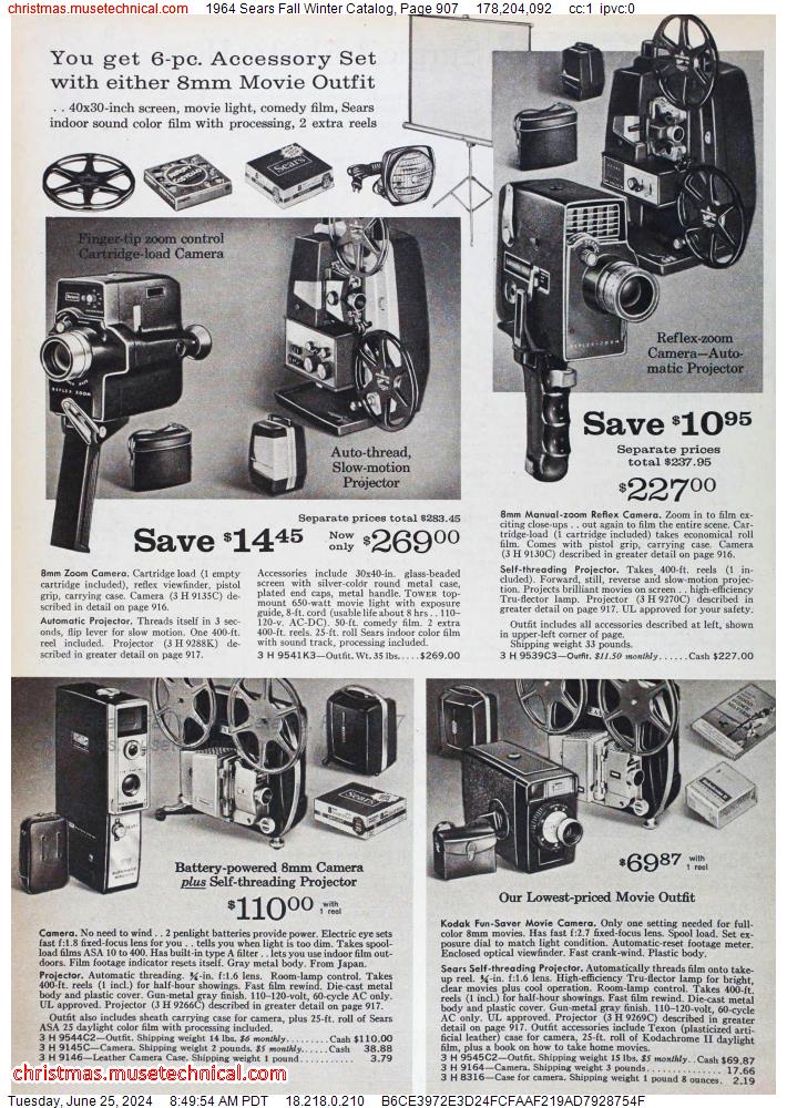 1964 Sears Fall Winter Catalog, Page 907
