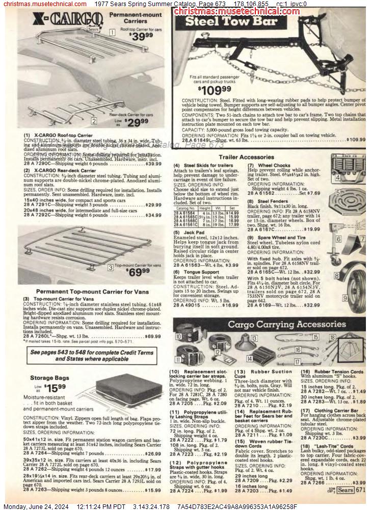 1977 Sears Spring Summer Catalog, Page 673