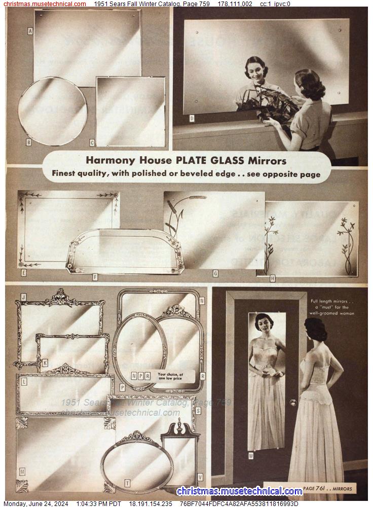 1951 Sears Fall Winter Catalog, Page 759
