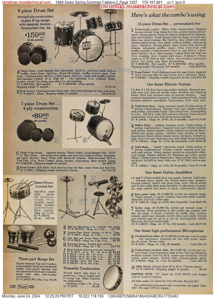 1968 Sears Spring Summer Catalog 2, Page 1287