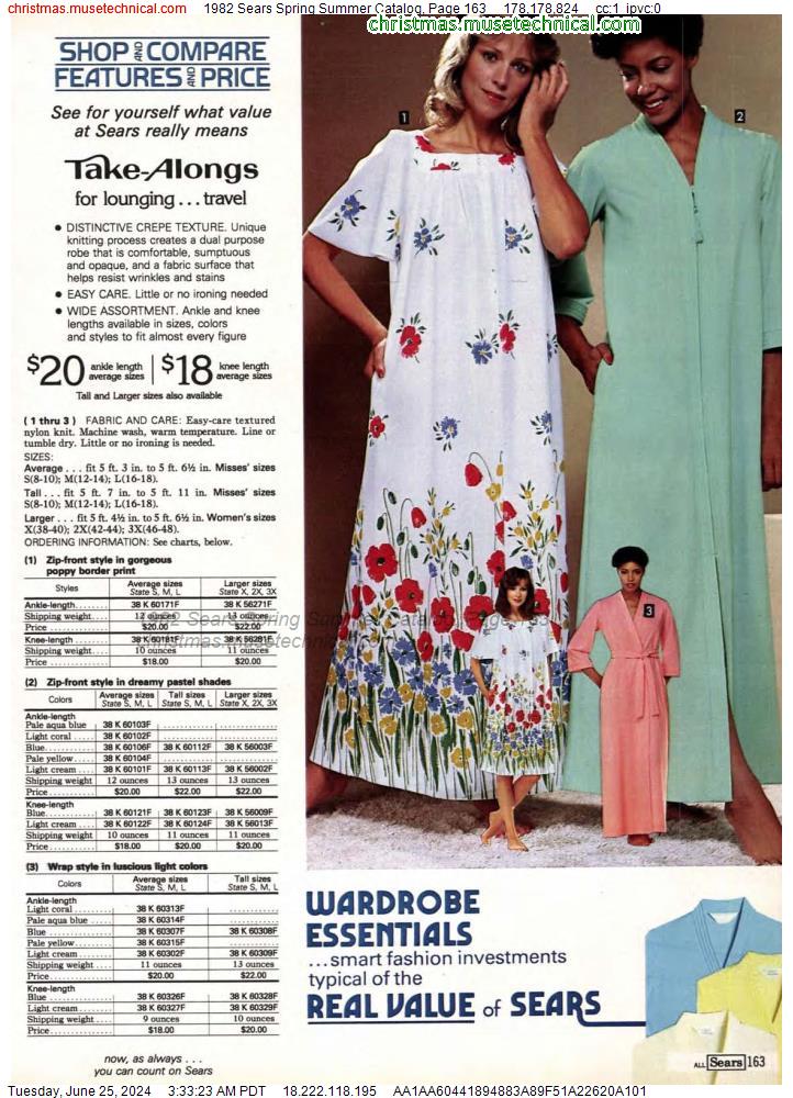 1982 Sears Spring Summer Catalog, Page 163