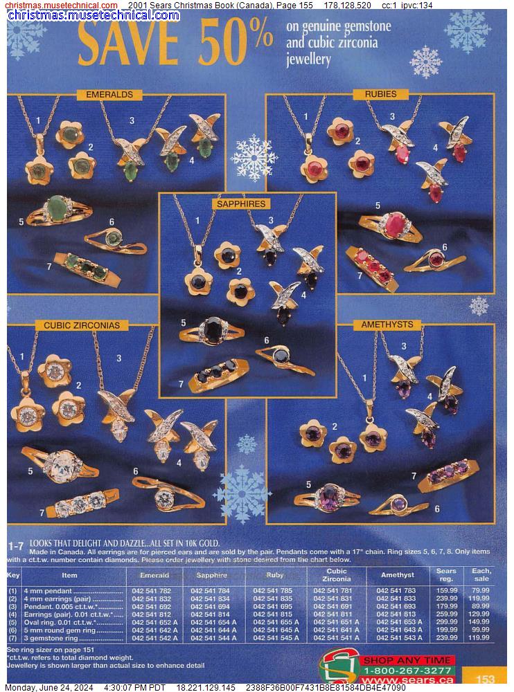 2001 Sears Christmas Book (Canada), Page 155