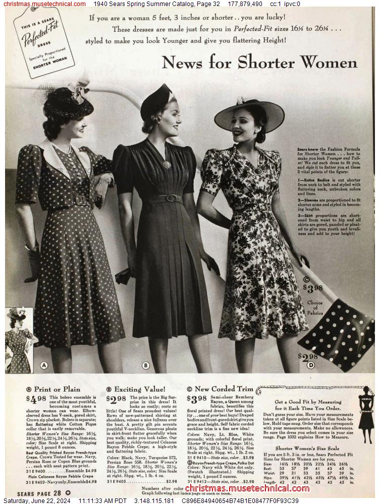 1940 Sears Spring Summer Catalog, Page 32
