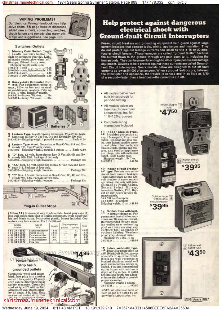 1974 Sears Spring Summer Catalog, Page 889