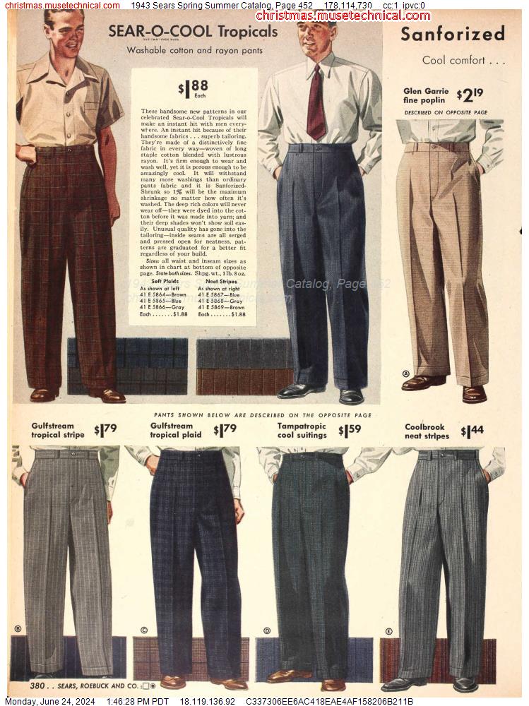 1943 Sears Spring Summer Catalog, Page 452