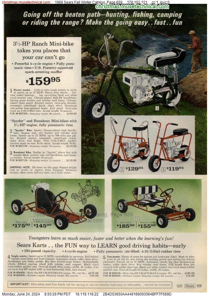 1968 Sears Fall Winter Catalog, Page 659