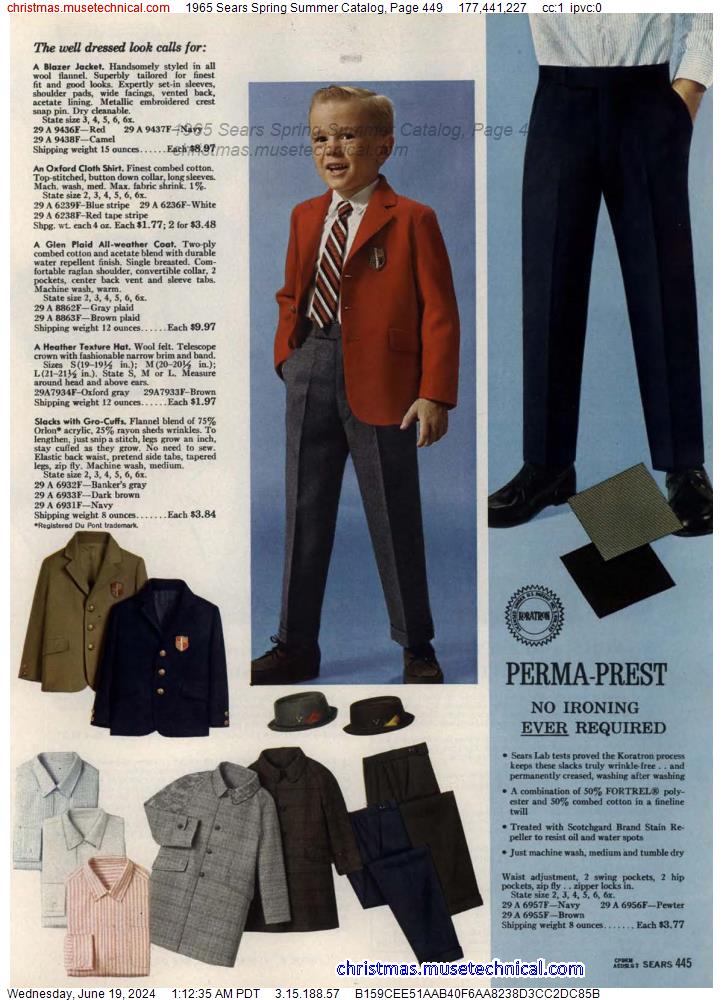 1965 Sears Spring Summer Catalog, Page 449