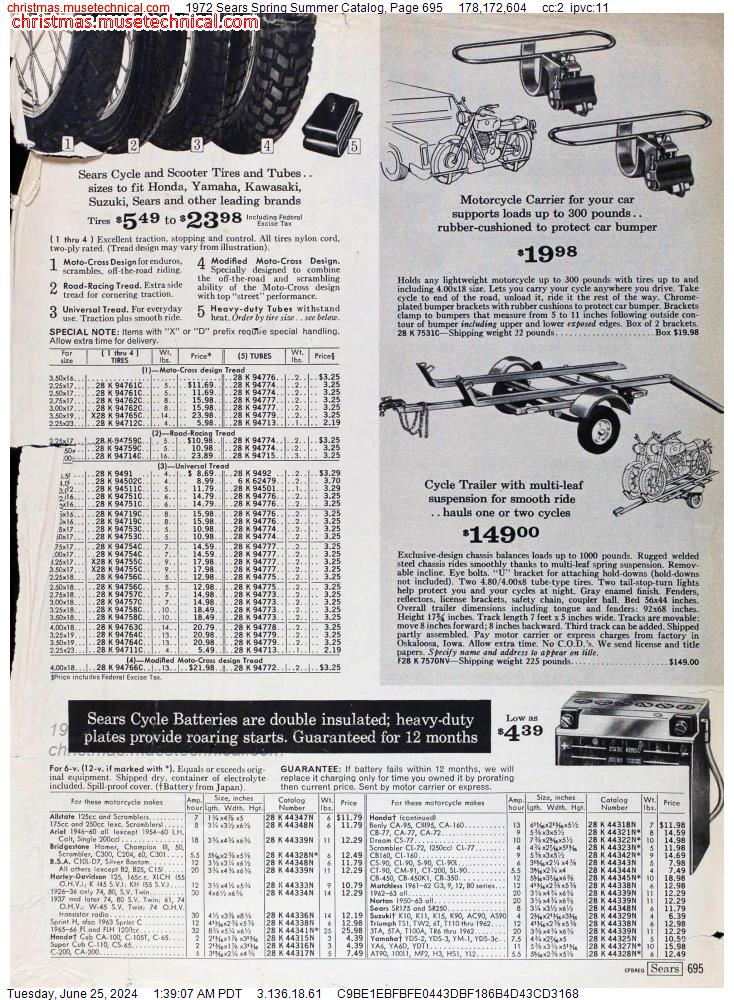 1972 Sears Spring Summer Catalog, Page 695