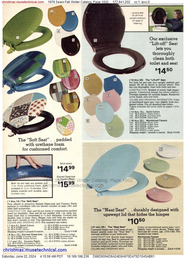 1976 Sears Fall Winter Catalog, Page 1002