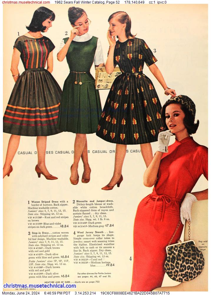 1962 Sears Fall Winter Catalog, Page 52