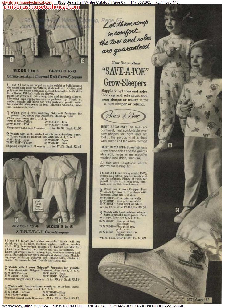 1968 Sears Fall Winter Catalog, Page 67