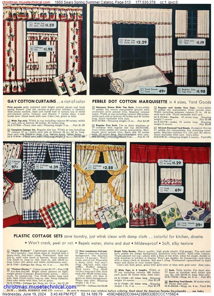 1950 Sears Spring Summer Catalog, Page 513