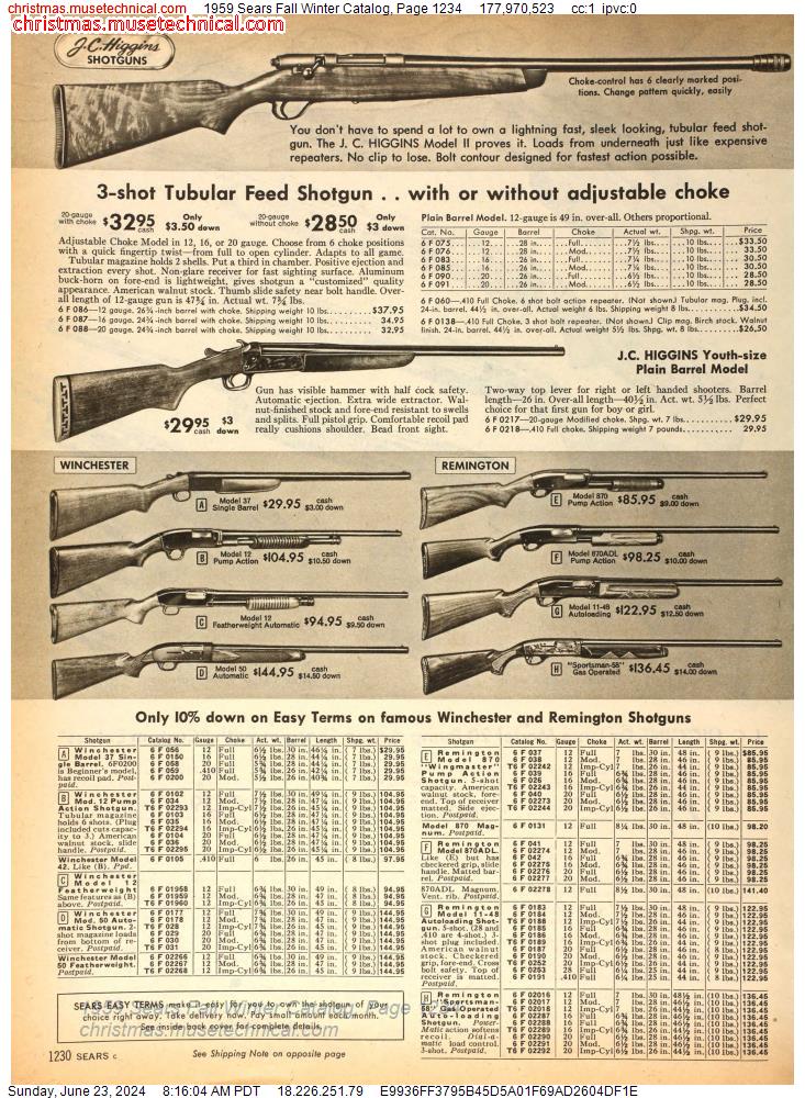 1959 Sears Fall Winter Catalog, Page 1234