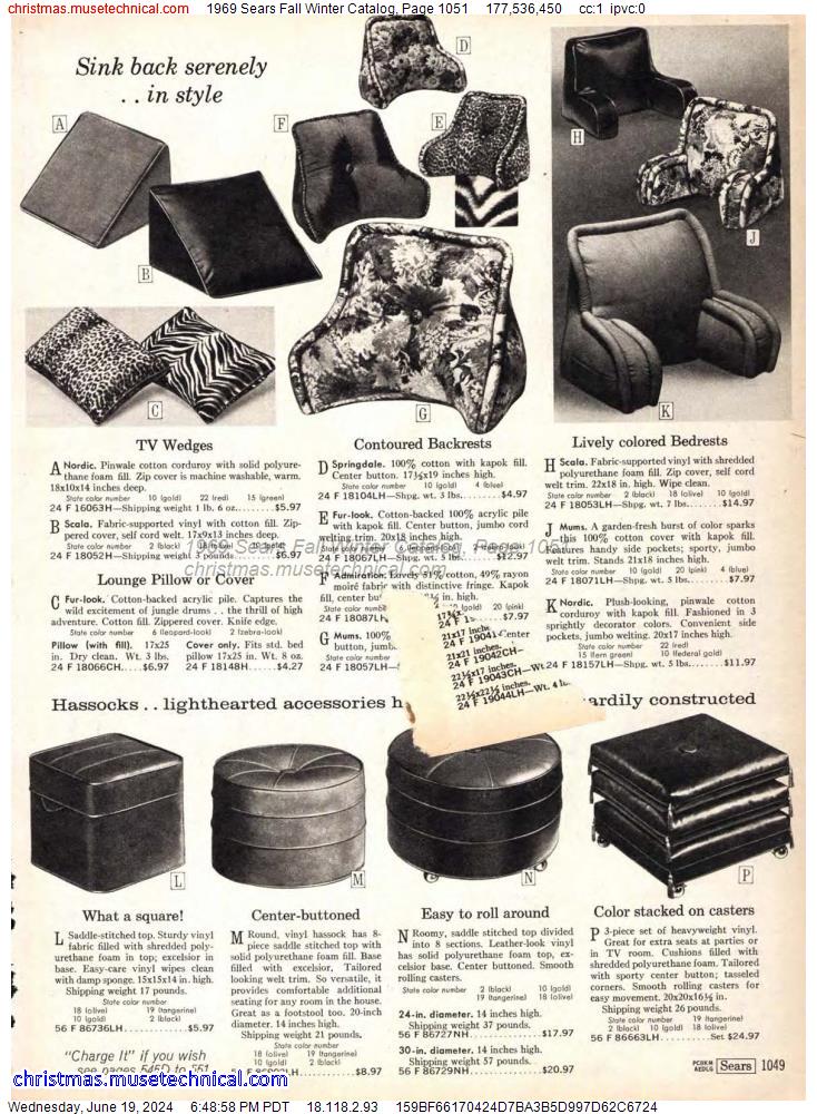 1969 Sears Fall Winter Catalog, Page 1051