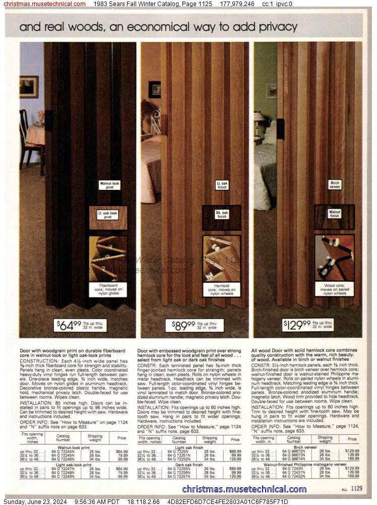1983 Sears Fall Winter Catalog, Page 1125