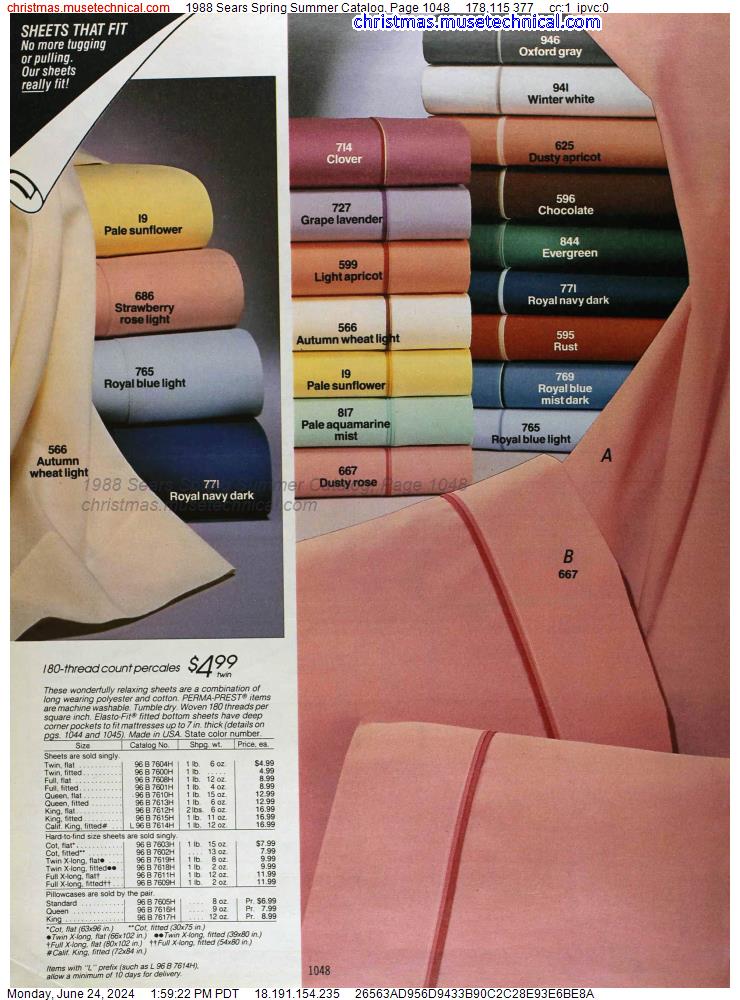 1988 Sears Spring Summer Catalog, Page 1048