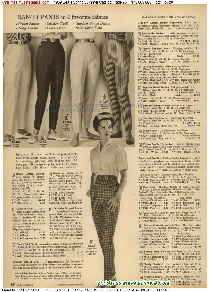 1959 Sears Spring Summer Catalog, Page 96