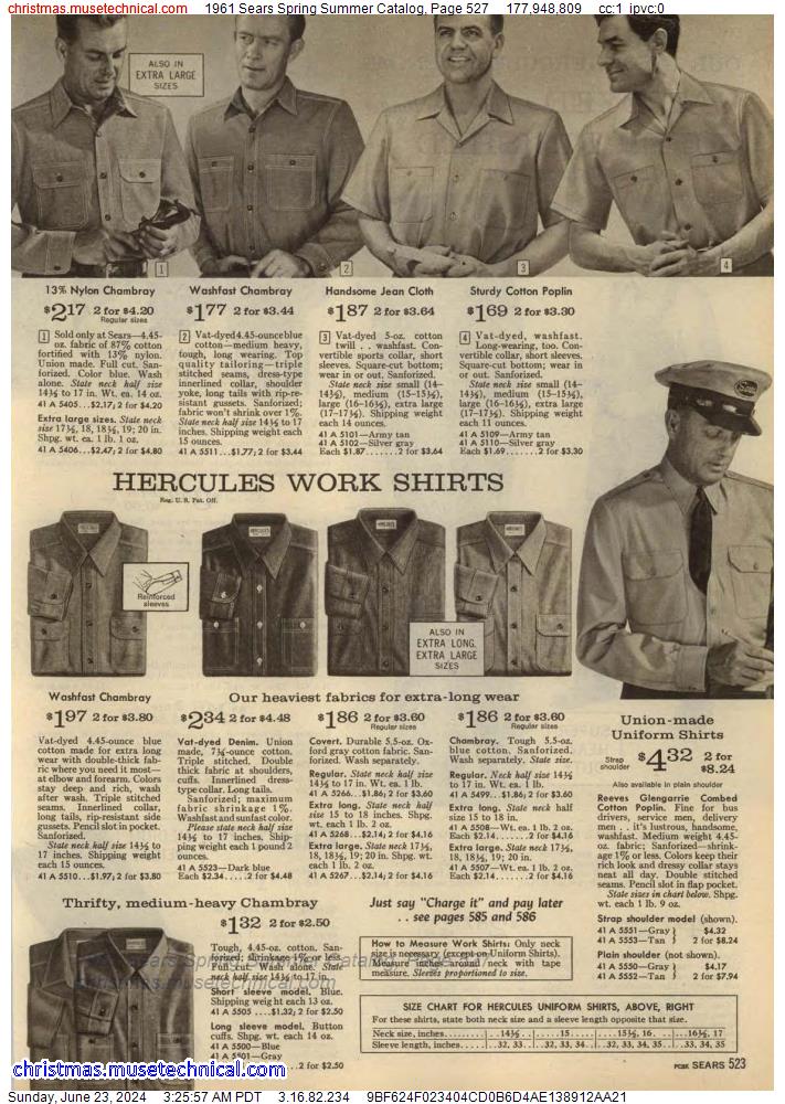 1961 Sears Spring Summer Catalog, Page 527