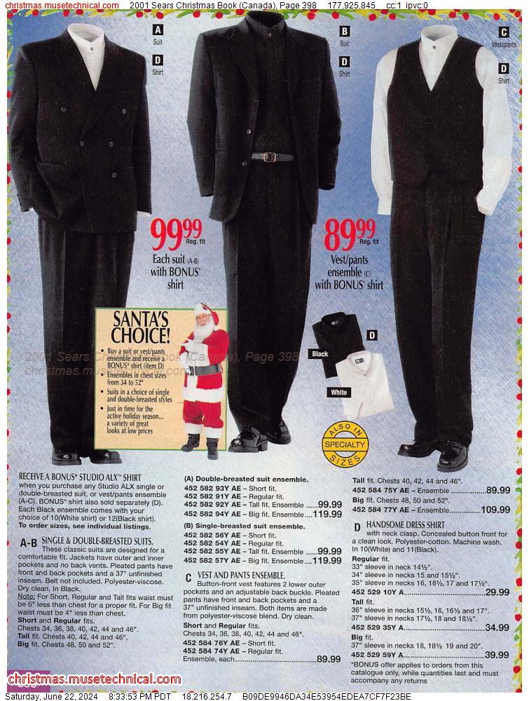 2001 Sears Christmas Book (Canada), Page 398