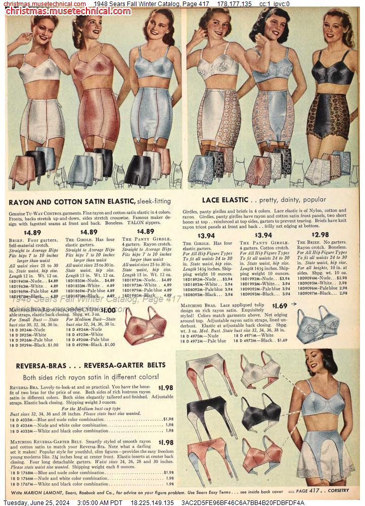 1948 Sears Fall Winter Catalog, Page 417