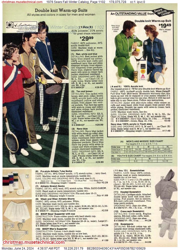 1976 Sears Fall Winter Catalog, Page 1102