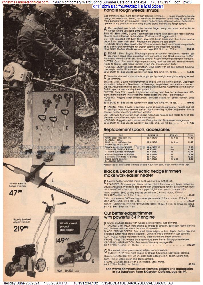1982 Montgomery Ward Spring Summer Catalog, Page 424