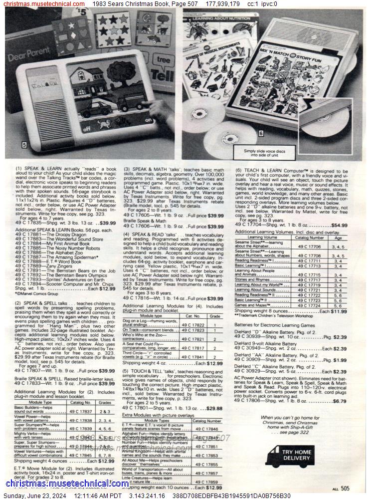 1983 Sears Christmas Book, Page 507