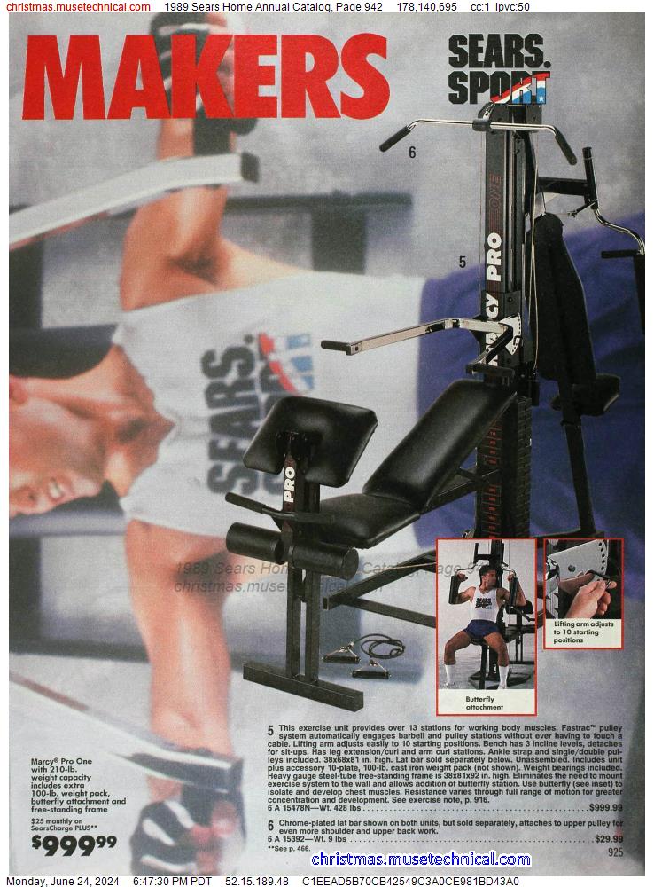 1989 Sears Home Annual Catalog, Page 942