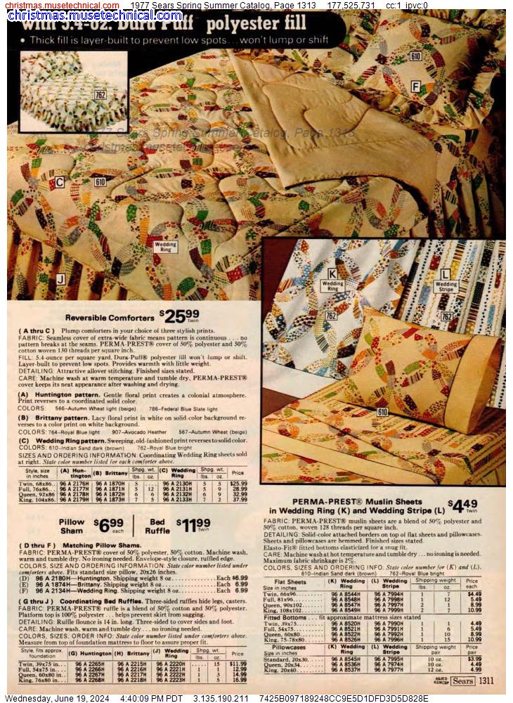 1977 Sears Spring Summer Catalog, Page 1313