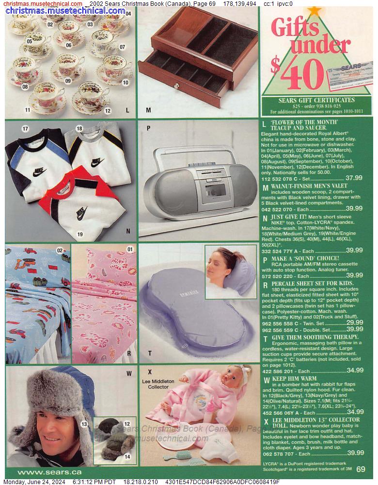 2002 Sears Christmas Book (Canada), Page 69